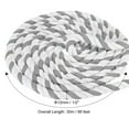thumbnail image 2 of Uxcell 1/2Inch x 98Feet Natural Twisted Cotton Rope 3 Strand Tug of War Rope with Sealing Tape Grey White, 2 of 6