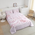 thumbnail image 4 of Girls Ballet Bedding Set,Ballet Swan Queen Comforter Set,Romantic Rose Down Comforter,Pink Dancing Swan Bed Set, 4 of 7