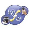 thumbnail image 2 of Hamilton Beach FlexBrew Trio Cafetera de 2 vías, compatible con cápsulas o molidos K-Cup, porción individual y olla completa de 12 c, filtro permanente en tono dorado, negro y plateado, 2 of 5