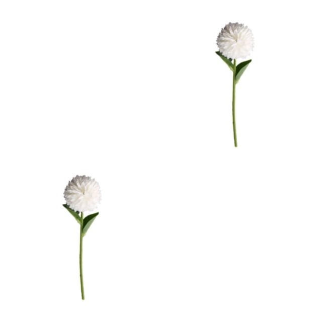 Bewildely 10 piezas de flor de simulación duradera para decoración del hogar DIY o decoración de fiesta ramo de boda Artificial Blanco 2Conjunto