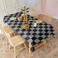 Gray and Black Checkered Pattern Waterproof Tablecloth, Rectangular ...