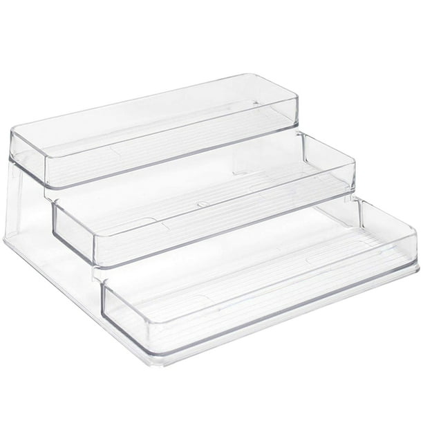 Moluckfu Organizador De Especias De 3 Niveles Transparente Para Cocina Con Escalonado Y Material Duradero
