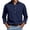 Navy C, variant on Stamzod Men's Dress Shirts Solid Color Band Collar Long Sleeve Shirt Business Casual Button Up Shirt for Wedding Party Khaki XL