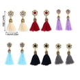 thumbnail image 3 of Pendientes largos de borla Sonducket Retro barroco palacio oreja anillo mujer joyería, 3 of 6