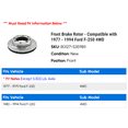 thumbnail image 2 of Front Brake Rotor - Compatible with 1977 - 1994 Ford F-250 4WD 1978 1979 1980 1981 1982 1983 1984 1985 1986 1987 1988 1989 1990 1991 1992 1993, 2 of 2