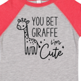 thumbnail image 4 of Inktastic You Bet Giraffe I'm Cute Funny Animal Boys or Girls Toddler T-Shirt, 4 of 5