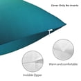 thumbnail image 3 of Fuzoiu Green Turquoise Teal Print Square Pillow Cover,Hidden Zipper Design,Luxury Square Pillow Case, Throw Pillow,Couch Cushion-18"x18", 3 of 7