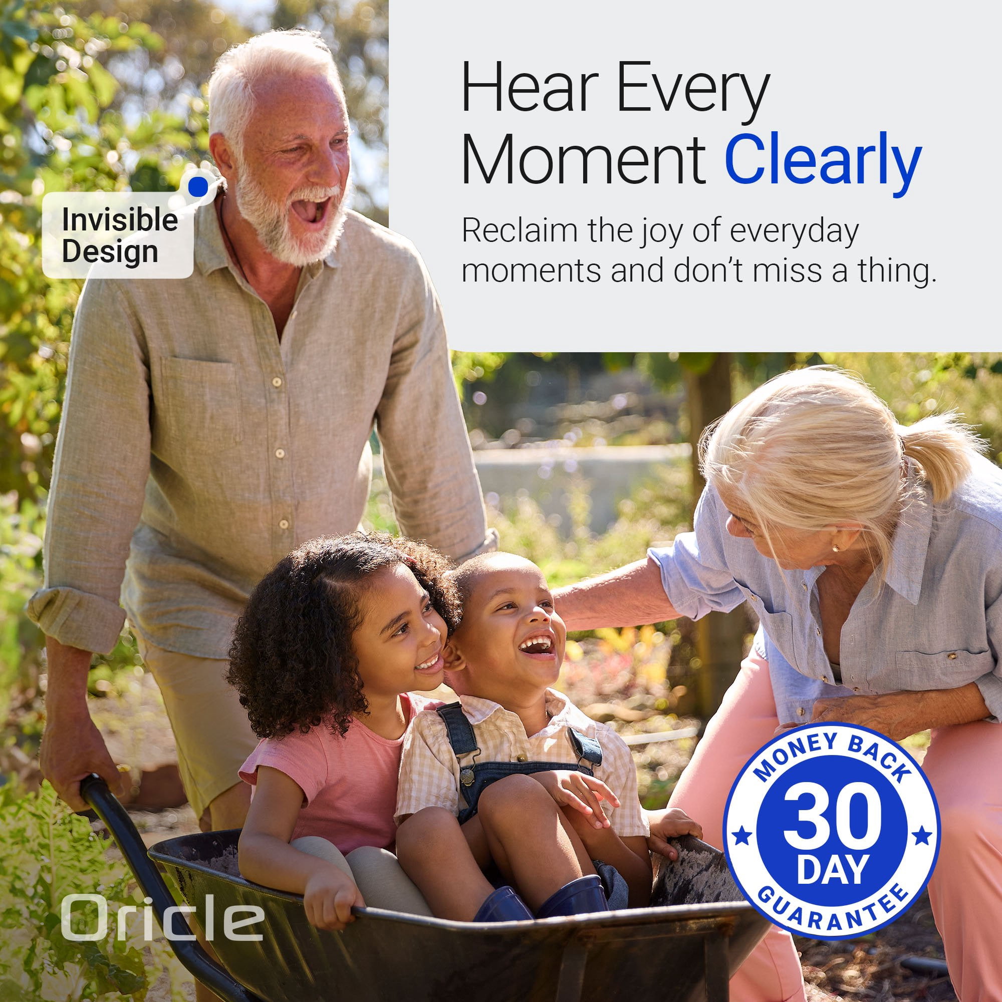 Oricle 2.0 Hearing Aids for Seniors with Advanced Noise Cancellation - Easy Volume Control with Portable Charging Case