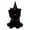 Black, variant on Black Orange​​ Halloween Cat Plush 11.02 Inch Witch Hat Bow Tie Decor, Black Orange Velvet Toy for Festive Display Shelf Ornament​​