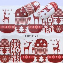 Explosion models Christmas series water transfer nail stickers nail stickers full stickers nail jewelry watermark stickers