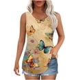 thumbnail image 2 of YUGYXL Womens Plus Size Sleeveless T Shirts Basic Crewneck Tank Top Tee Summer Casual Workout Fashion Floral Print Y2K Clothes Multicolor,XXL, 2 of 6