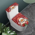 thumbnail image 3 of HELLHERO Toilet Lid Cover Set 2 Pieces U-Shaped Stylish Easter Santa Claus, 3 of 8