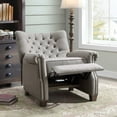 Better Homes & Garden Tufted Push Back Recliner, Gray Fabric Upholstery
