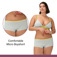 thumbnail image 4 of BLAKE & CO. Women's Micro Boyshort Underwear, 3-Pack, Sizes S-2X, 4 of 6