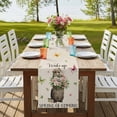 thumbnail image 4 of Table Runners 90 Inches Long Dress Scarves, Rustic Groundhog Farmhouse Coffee/Dining/Kitchen Table Runner for Living Room, Spring Floral Butterfly Botanical 13x90 Inch, 4 of 9