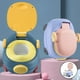 thumbnail image 5 of Lindo asiento de entrenamiento para inodoro, entrenador de baño antideslizante con asas, para niños pequeños Rosa púrpura, 5 of 8