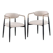 Furniture of America Stella Modern Upholstered Dining Chairs, Black (Set of 2)