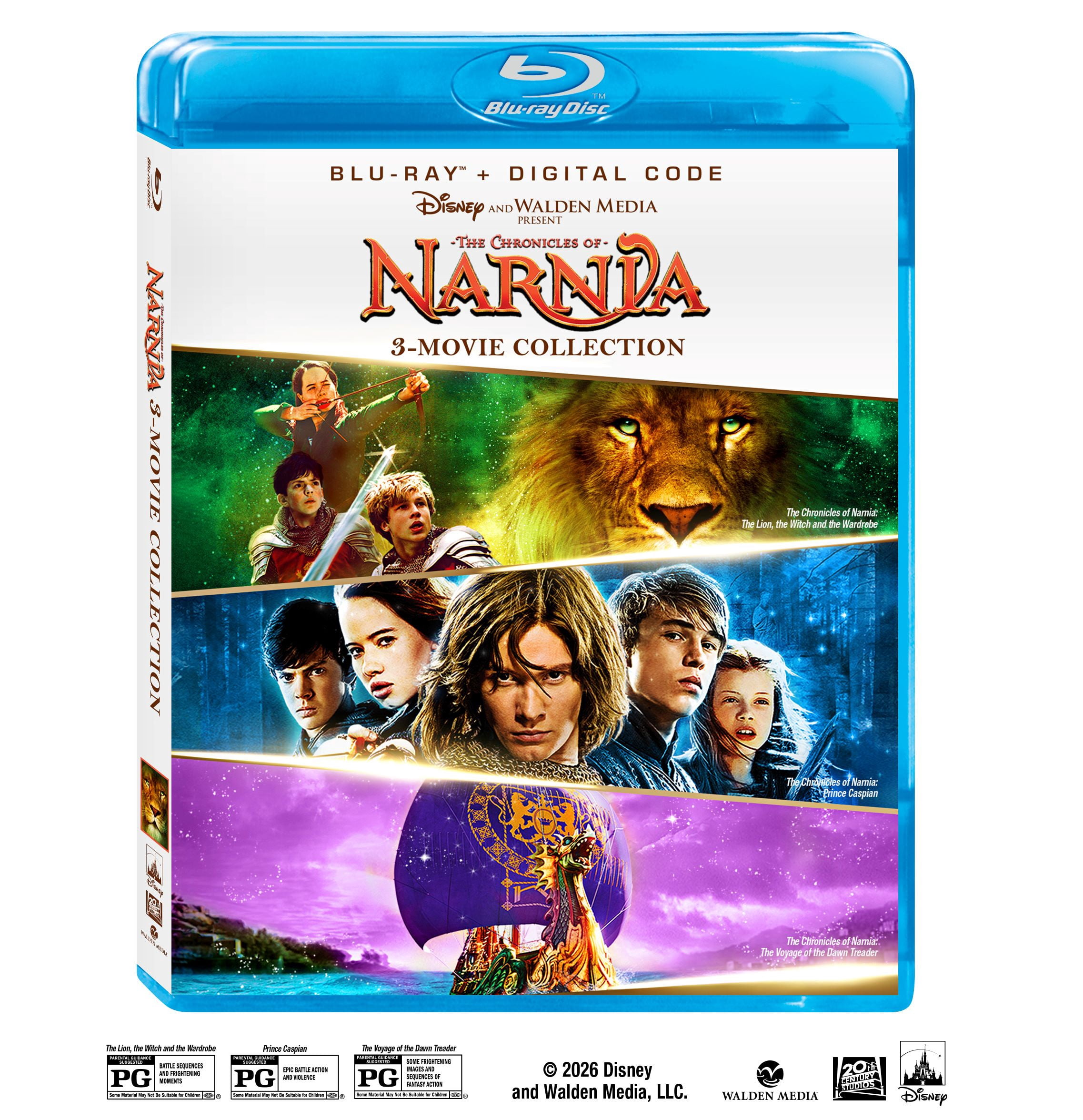 Narnia 3-Movie Collection (Blu-ray + Digital Copy) Disney, Adventure, Family, Fantasy