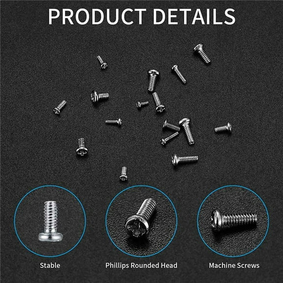 800 Pc Tiny Screws for Electronics, Small Mini Pan Head Machine Kit Eyeglasses Watches Clocks Repair