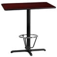 thumbnail image 2 of Emma + Oliver 24"x42" Mahogany Laminate Bar Table Top-23.5"x29.5" Base/Foot Ring, 2 of 3