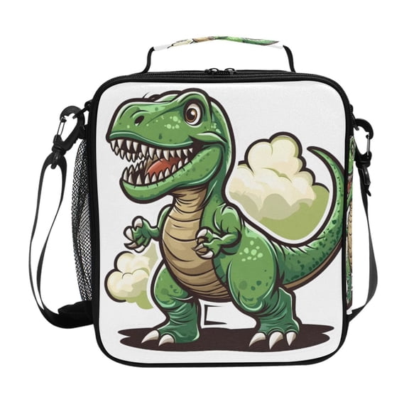 ALAZA Cute Dinosaur Lunch Box Insulated Lunch Bag Reusable Thermal Cooler Tote School Picnic