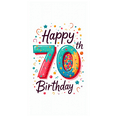 thumbnail image 7 of LUUFILx Colorful 70th Birthday Banner with Star and Confetti Elements Background Backdrop Party Supplies Photography Props for Birthday Party Decoration, 7 of 7