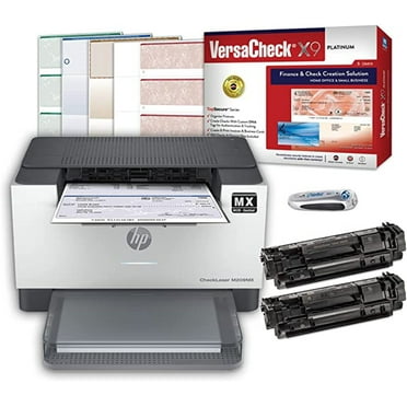 VersaCheck HP Laserjet M209 MXE MICR Check Printer X9 Platinum 5-User Check Printing Software Bundle, White (M209MX)