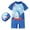 D001, variant on MXIEZI 12M-8T Boys Girls One Piece Bathing Suit Summer Unisex Baby Zipper Swimwear Toddler Kids Short Sleeve Swimsuits with Swim Cap UV 50 Bathing Suits