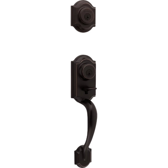 Kwikset 95530-019 Montara Single Cylinder Handleset w/Juno Knob featuring SmartKey in Venetian Bronze