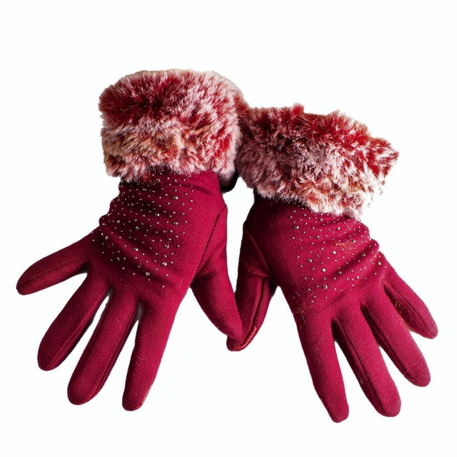 Guantes de invierno elegantes y calientitos para mujer MUYTU Guantes elegantes para dama