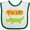 White and Green, variant on Inktastic Half Birthday 1/2 Boy Alligator Boys Baby Bib