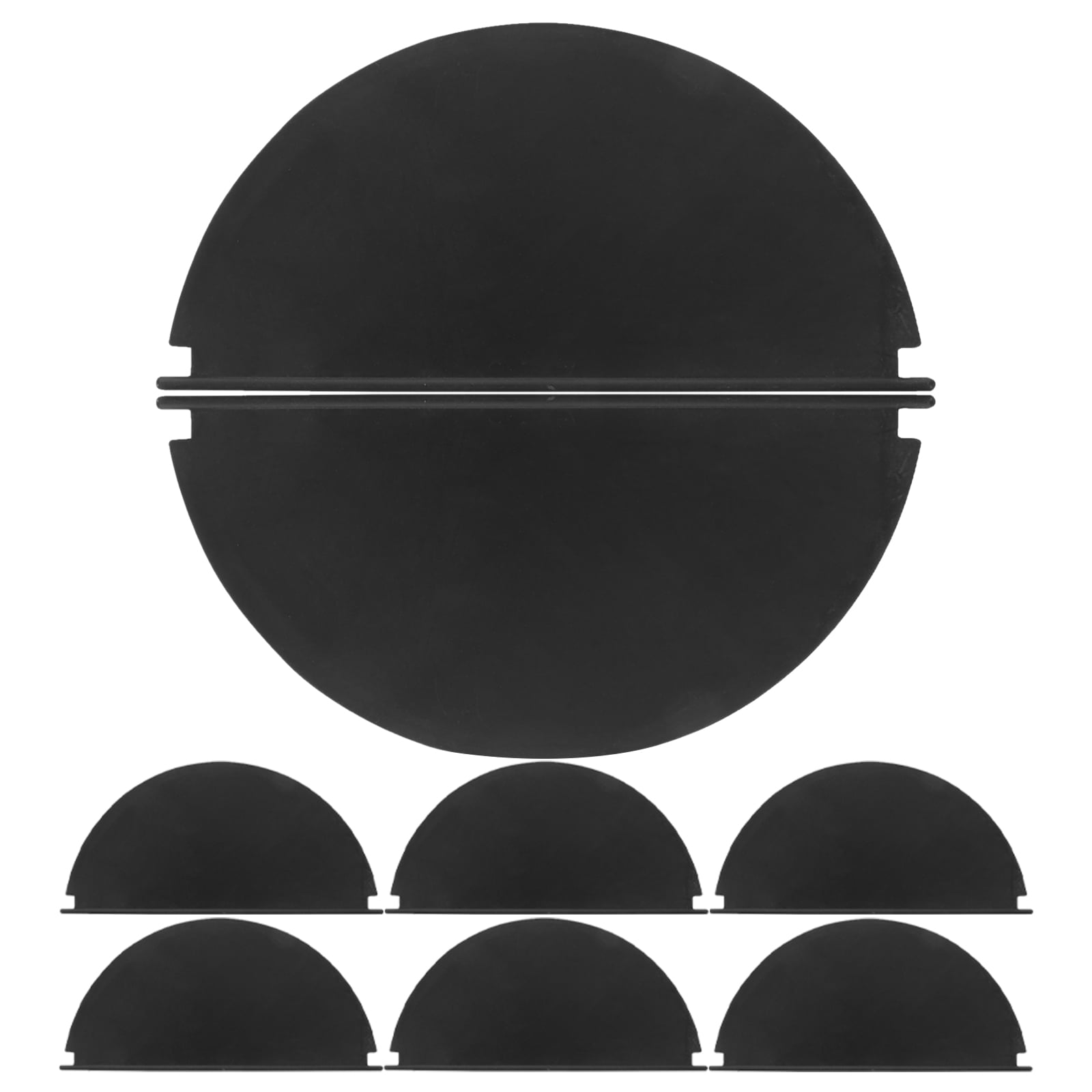 COMPUKAS 4Pairs Range Hood Valve Flap Black Plastic Exhaust Damper Flap for Kitchen Vent Backflow Protection