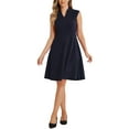 thumbnail image 2 of INSPIRE CHIC Elegant Dress for Women's Split Neck Wear-to-Work Sleeveless Midi Dresses, 2 of 6