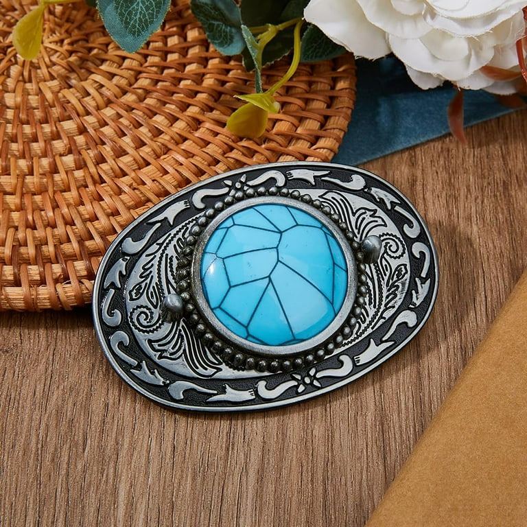 Turquoise Belt Buckle Vintage Alloy Belt Buckle Stone Belt Buckles Western Cowgirl Belt Buckle for Women Men Walmart