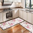 thumbnail image 3 of Kitchen Rugs Sets Of 2,Pioneer Flower Floral Print Pattern Anti Fatigue Kitchen Mat Rugs Non Slip Washable,Decorative Kitchen Floor Mats for Kitchen,Sink,Laundry,17"x47"+17"x47", 3 of 5