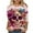 Multicolor, variant on Hueook Plaid Shirts for Women Shirts Ladies' Day Of The Dead Printed Round Neck Three Quarter Sleeve 3/4 Sleeve T-shirt Loose Top Long Sleeved Round Neck Top/shirt Multicolor 4X