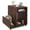 Brown, variant on Gymax Rolling End Table w/Side Storage Rack 4 Universal Wheels 2 Lockable Wheels Coffee