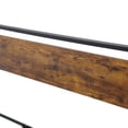 thumbnail image 5 of Queen Size Metal Bed Frame Platform 800 lbs Capacity with Wood Headboard and Footboard Rustic Brown, 5 of 8