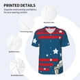 thumbnail image 3 of Zufioo Astronaut Runs Forward Print Men's Baseball Short Sleeve, Moisture Wicking Button-Down Hip Hop Tee-Medium, 3 of 7