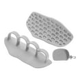 thumbnail image 1 of 1 par de empuñaduras de levantamiento de pesas empuñaduras sin sin deslizamiento de protección flexible a mano con almohadillas de barra para Gris, 1 of 8