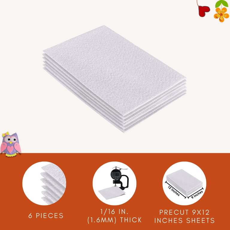 FabricLA Acrylic Felt Sheets For Crafts - Soft Precut 9 X 12 Inches  (22.5cm X 30.5cm) Felt Squares - Use Felt Fabric Craft Sheets for DIY,  Hobby, , And Decoration - Baby