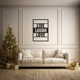 thumbnail image 3 of LaModaHome Live Laugh Love, Metal Wall Art for Cozy Home Decor, Inspirational Square Wall Sign - Modern Family Room, Positive LivingHome Decoration Gift -23.6"x33.1"/60x84cm, 3 of 5