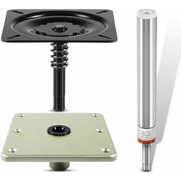 3/4" Boat Seat Pin Post SP-2114 + 7" x 7" Marine Seat Pedestal Base Plate + 1002 Lock'N-Pin 3/4" Seat Mount with Spring, Boat Seat Pedestal and Base Mount Kit for Pontoon/Fishing/Bass Boats, 11 Tall