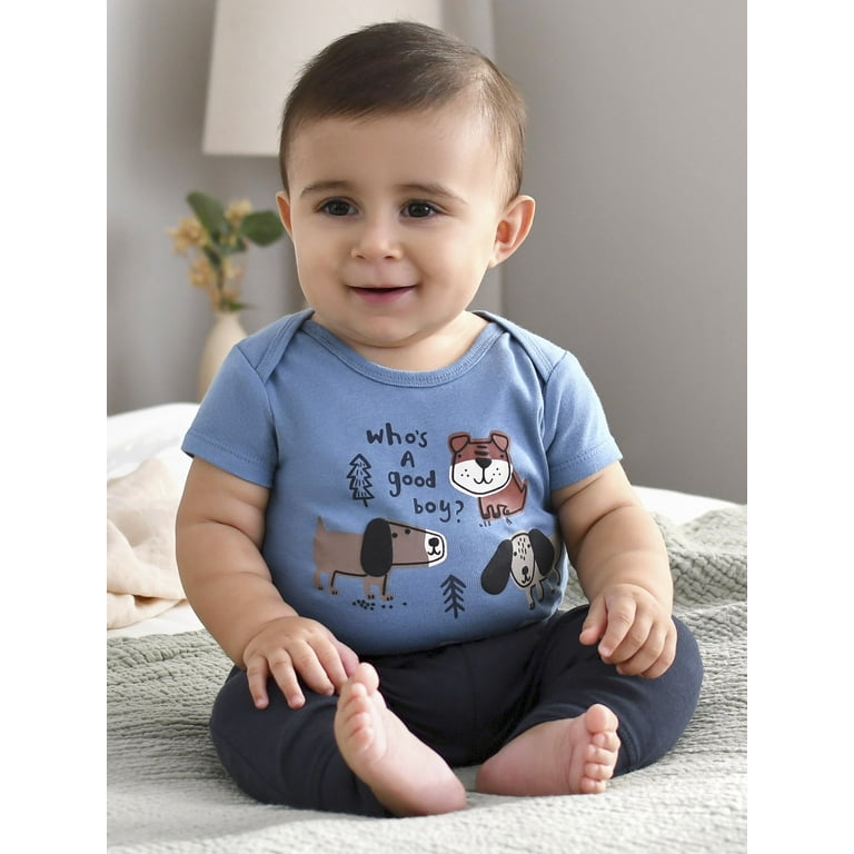 Gerber Baby Boy Onesies Bodysuits and Pants Outfit Set 5 Piece
