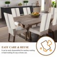 thumbnail image 3 of Simple Farmhouse Style,Chair Back Cover for Dining Room Set of 8,Abstract Grey Geometric Stripe Removable Kitchen Chair Slipcovers,Washable Seat Protector for Restaurant Party Banquet Wedding Décor, 3 of 9