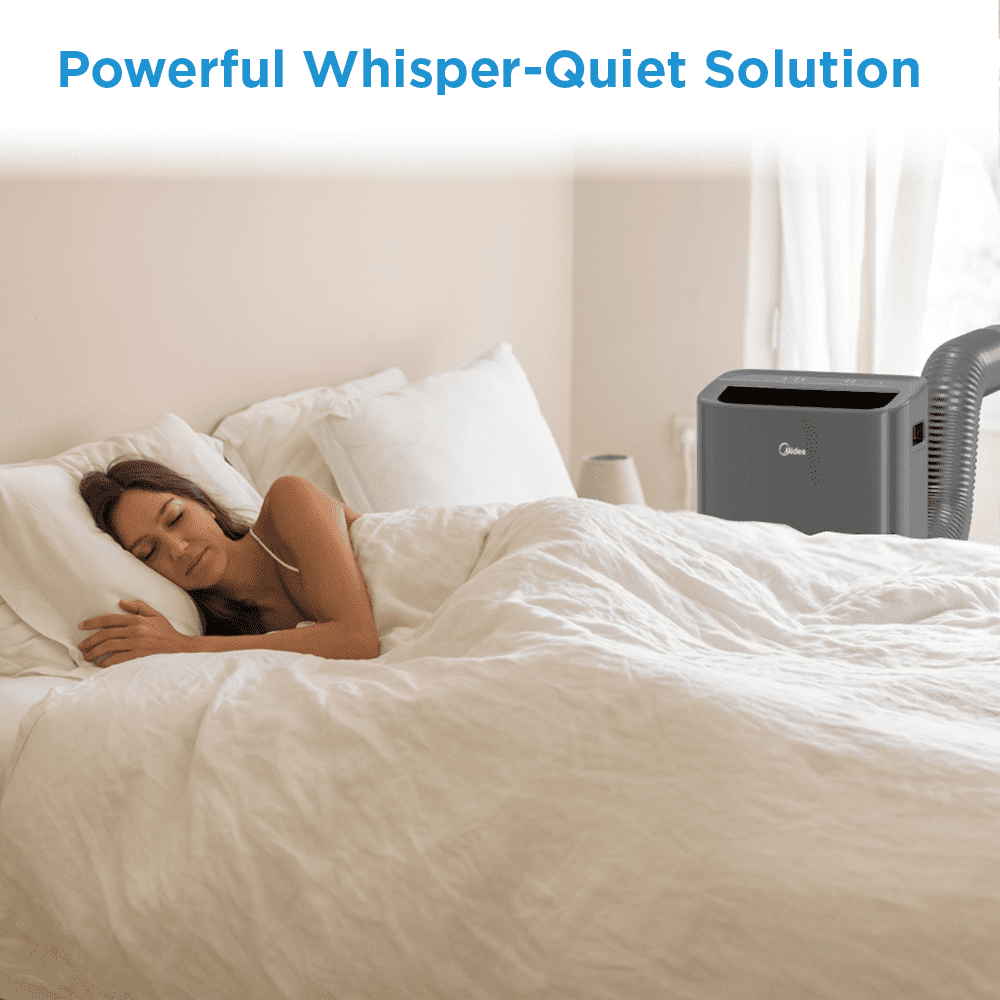 Midea 10,000 BTU Portable Air Conditioner with Heat, Gray, 1 Count