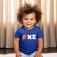 thumbnail image 3 of One Distressed Football Outline Boys 1st Birthday Sports Themed T-Shirts for Baby Boys Vintage Royal Shirt 18 Months, 3 of 4