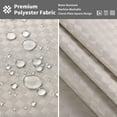 thumbnail image 3 of Fabric Shower Curtain with Snap-in Liner, Heavy Duty Water Resistant Bath Curtain with See Through Top Washable, 72Wx78H, Taupe, 3 of 7
