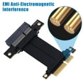 thumbnail image 4 of Graphics Card Extension Cable, PCIe 4.0 X4 Riser Cable Male To Female 180  for M.2 WiFi GPU Sound Card 10cm / 4in, 4 of 7