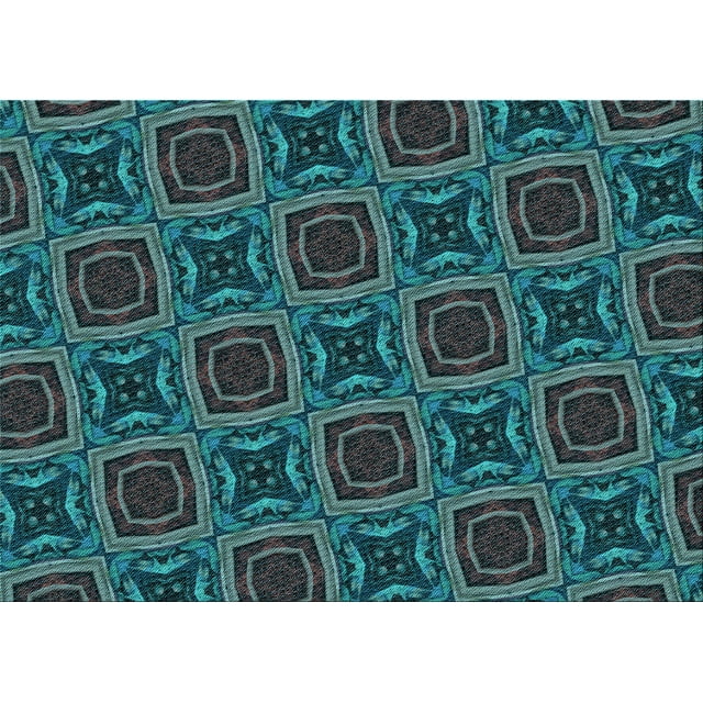 Ahgly Company Machine Washable Indoor Rectangle Transitional Dark SlateGray or Dark SlateGrey Green Area Rugs, 2' x 4'